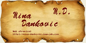 Mina Danković vizit kartica